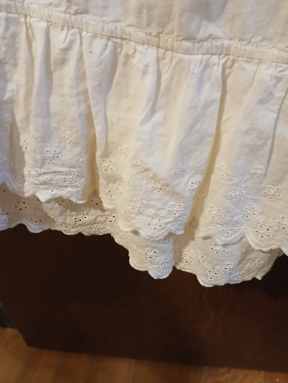 NWOT/ cream sleeveless eyelet maxi dress - Picture 6 of 8